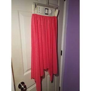 Pink Belted Shiny Skirt